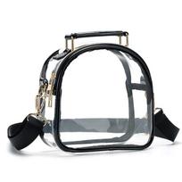 „Super Bowl“ moteriškas pečių krepšys, skaidrus „Crossbody Messenger“ rankinės, vandeniui atsparios PVC kišenės vasaros kelionėms 18x7.9x18cm sidabras