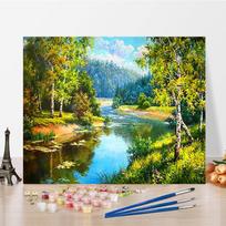 Menas „Pasidaryk pats“ Tapyba pagal skaičius Skaitmeninis aliejinis paveikslas Skaičiai Tapyba Deimantinė tapyba Namų dekoras Aliejinė tapyba Pomėgiai 40x50cm no frame yellow