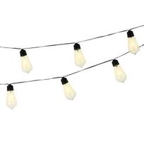 Terasų elektrinė girlianda PARTY BULBS, įkraunamas saulės energija, E27, 10 LED, 4,5 m