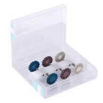 6 vnt./komplektas Dantų kompozitinės dervos poliravimo diskų rinkinys Spiral Flex Brush Burs Diamond System RA Disc 14mm Ratas
