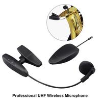 Profesionalus UHF belaidis saksofono mikrofonas žalvario instrumento mikrofono sistemos imtuvas ir