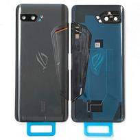 „Asus ROG 2 ZS660KL“ akumuliatoriaus dangtelio fotoaparato rėmas + stiklas + 3M lipdukai, skirti ROG Phone 2 Phone II ASUS_I001D korpusui juoda