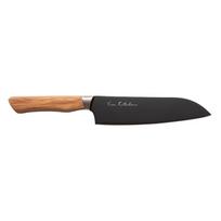 Japoniškas šefo peilis Santoku Satake Olive Black