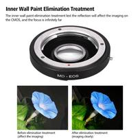MD-EOS objektyvo tvirtinimo adapterio žiedas su korekciniu objektyvu, skirtas Minolta MD objektyvui, tinkantis Canon EOS EF