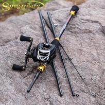 Meškerės ritės, 2,1 m „Carbon M Power Casting“ meškerės, 11+1BB „baitcasting“ meškerės ritės 2.1M Rod&Reel Left Hand