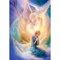 Visas 5D „pasidaryk pats“ deimantinis paveikslas animacinis filmas „Angel Bless Mosaic“ siuvinėjimas kryželiu namų dekoras, rankų darbo 25x30cm