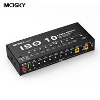 MOSKY ISO-10 nešiojama gitaros efekto maitinimo stotis, 10 izoliuotų nuolatinės srovės išėjimų ir viena 5 V USB išvestis EU Plug