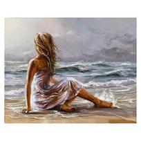 pajūrio dovana Figūra „Pasidaryk pats“ Skaitmeninė tapyba pagal skaičius Modernus sienų menas Drobės tapyba Unikali dovana namų dekoras 40x50cm 40x50cm no frame