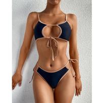 Bikiniai su aukštu juosmeniu Seksualūs moteriški maudymosi kostiumėliai Moteriški maudymosi kostiumėliai Moteriški tuščiaviduriai bikiniai maudymosi kostiumėliai Bikini maudymosi kostiumėliai S juoda