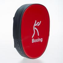 Bokso kumštelinė pirštinė, PU oda, stora putplastis, išlenktas fokusavimo taikinio padas Kikbokso Muay Thai karatė One Size raudona