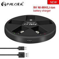 9V 6F22 Smart Usb 9 voltų įkraunamas baterijų įkroviklis 9V Nimh Nicd Ni-Mh Ni-Cd ličio ličio jonų ličio jonų įkraunamoms baterijoms