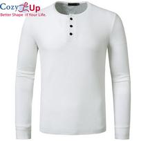 Cozy Up vafliniai marškinėliai Vyriški Henley marškinėliai Laisvalaikio plono prigludimo marškinėliai ilgomis rankovėmis Homme Solid Hip Hop Camisetas Tops XXL vyno raudonos spalvos