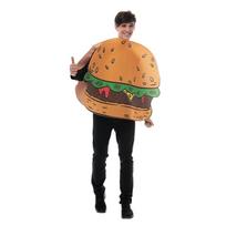 Suaugusiųjų Unisex Hamburger Cosplay kostiumas Juokingas maistas Helovino puošni suknelė One size
