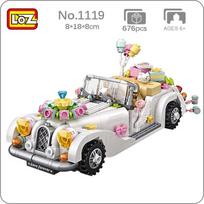 LOZ 1119 Transporto priemonės Modelis Meilė Vestuvinis Automobilis Gėlė Deimantė Katė Gyvūnas Pasidaryk pats Mini blokeliai Plytelės Statybinis Žaislas Vaikams Dovanų Be dėžutės