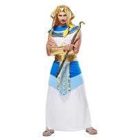 Vyriški Egipto faraono kostiumai Helovino vakarėliui suaugusiems Cosplay chalatas, baltas M balta