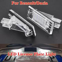 2 vnt. baltas LED valstybinio numerio apšvietimas, skirtas Renault Espace Scenic Laguna Fluence Captur Modus Dacia Duster Lodgy Logan balta