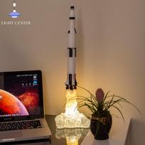 „Rocket Lamp“ rašomojo stalo priedai Nakties apšvietimas Stalo dekoro lempos miegamiesiems Vėsios lempos Kambario lempa Šaunūs daiktai Vaikų lempa Namų dekoras