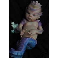 BZDOLL 50 cm 3D dažų oda, minkšta silikoninė atgimusi princesė Atlantyss Seahorse lėlė, gyva 20 colių hipokampo aukščiausios kokybės kolekcionuojami daiktai 50cm 3D-paint Skin Doll