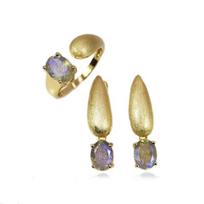 Bolai papuošalai,natūralaus labradorito ovalus 6*8mm Žiedas auskarai Papuošalų rinkinys 925 Sterling Sidabras Moteriški papuošalai Jubiliejaus vakarėlio gimtadienio dovana Resizable mėlyna