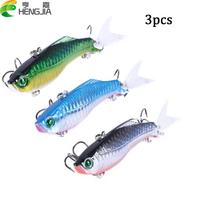 3 vnt / siunta Vib žvejybos masalas 8cm-22.5G-6# vibracinis kietas masalas su besisukančiais uodegos vobleriais Bass jūrinės žvejybos reikmenims