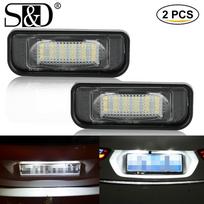 2 vnt. Mercedes Benz W220 AMG 1999-2005 automobilio be klaidų 18SMD LED numerio numerio lemputės, automobilių lempos, išoriniai priedai black