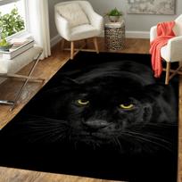 Panther Carpet Juodas Leopardo kilimėlis svetainei Didelio ploto kilimėlis Gyvūnas Liūtas Tigras Durų kilimėlis miegamojo namų dekoravimui Tribal kilimėlis 50cm x 80cm
