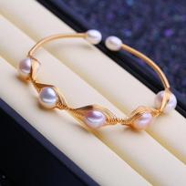 LSOOYH natūralių gėlo vandens perlų apyrankė moterims, vestuvių sužadėtuvėms, papuošalams, madingiems perlams, draugystei, gimtadienio dovana adjustable balta