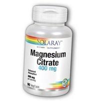 Magnio Citratas, Magnesium Citrate 400, Solaray (36411017) 90vcaps