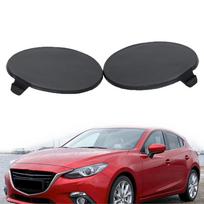 2 x galinio kairiojo ir dešiniojo buferio vilkties kablio dangtelis, skirtas 2014 m. 2015 m. 2016 m. MAZDA 3 juoda