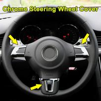 3 vnt chromo vairo dangtelio apdaila, skirta Volkswagen Golf MK6 Polo Eos Jetta Caddy Touran 2009 2010 2011 2021 2013 2014 Automobilių salono dalių priedai