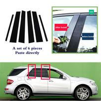 6 vnt automobilio durelių statramsčio stulpelio apdailos dangtis, skirtas 2006-11 Mercedes Benz ML350 ML550 W164