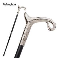 Baltos prabangios kreivės linijos tipas vaikščiojimo lazda Madinga dekoratyvinė lazda Gentleman Elegant Cosplay lazdos rankenėlė Crosier 93 cm balta