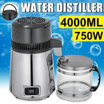 750W 110V 4L skaitmeninis ekranas gryno vandens distiliavimo filtras nerūdijančio plieno elektrinis vandens distiliavimo aparatas distiliavimo valytuvas