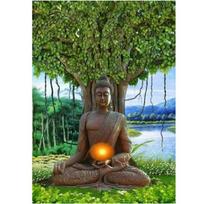 Visas apvalus/kvadratinis 5D „pasidaryk pats“ deimantinis paveikslas Buda Bodhi Tree Deimantinis siuvinėjimas Siuvinėjimo kryželiu rinkiniai Namų dekoras Rankų darbo dovanos Round 20x30cm