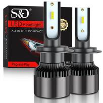 2vnt H7 H4 H1 H11 LED lemputės H8 HB4 9006 HB3 9005 Automobilinis LED priekinis žibintas 6000K 50W 18000Lm automatinis priekinis žibintas H1