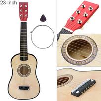 23 colių Basswood akustinė gitara, medinė ir raudona 6 styginių instrumentas vaikams pradedantiesiems