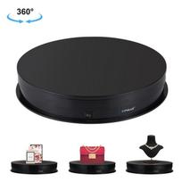 PULUZ 30 cm USB elektrinis besisukantis patefonas ekrano stovas vaizdo filmavimo rekvizitai patefonas fotografijai, apkrova 10-20 kg juoda