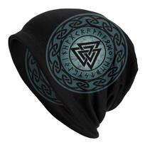 Kapoto kepurės Valknut Hrungnir Heart Odin Unisex mados kepuraitės Viking Skullies slidinėjimo kepurė Minkštas galvos apdangalas One Size