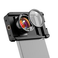 APEXEL mobiliojo telefono 100 mm makro objektyvas 10X + CPL filtrų rinkinys su universalia telefono spaustuko laikymo dėžute juoda