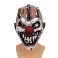 Helovino Creepy Kaukė Siaubo puošni suknelė Vakarėlis Lateksas Baisus Klounas Kaukė Vienaakis Joker Kaukė Cosplay Killer Galvos apdangalai geltona