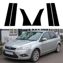 6vnt Automobilio šoninio lango durelių statramsčio apdailos stulpelių lipdukai, skirti Ford Focus sedanui/hečbekui 2005 2006 2007 2008 2009 2010 2011-2014 Automobilio lipdukas