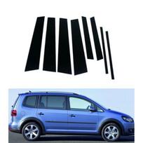 Automobilio statramsčio stulpeliai, durų langų apdailos dangtelių lipdukai, skirti Volkswagen Touran 1T 2004-2010 2011 2012 2013 2014 2015 m. black