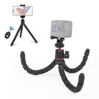 PULUZ telefono trikojo stalinis trikojo stovas Aštuonkojis Lankstus trikojo laikiklis 2 kg / 4,4 svaro apkrova juoda