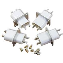 4 vnt/komplektas Mikrobangų krosnelės magnetrono kištuko priedai Paleidimo vamzdžio lizdas tiekiamas su kondensatoriumi ir atitinkamais varžtais 4PCS