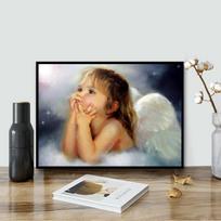 5D „pasidaryk pats“ deimantinis paveikslas „Little Angel“ kryžminio dygsnio rinkinys „Mozaikinis deimantinis siuvinėjimas Rožė“ Viso apvalaus kvadrato grąžtas Namų dekoravimas Round 30x40cm