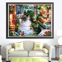 „The Lakeside House“ „pasidaryk pats“ štampuoto dygsnio kalėdinės dovanos 14CT 48x40 cm