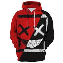 XOXO modelio mados velnias besišypsantis veidelis 3D spausdinimo gobtuvas Vyriškas mados laisvalaikio juokingas megztinis hiphopo megztinis M