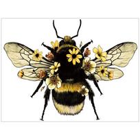 „HuaCan“ deimantinis dažymas „pasidaryk pats“ rinkinys „Bee Picture“ Visas apvalus grąžtas „Mosaic Bees“ paveikslai Siuvinėjimas Namų dekoras 15x20cm