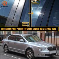 Skirtas Skoda Superb B6 (3T) 2009–2015 m. automobilio statramsčio stulpai, durų langų apdaila, dangtelio skydelio lipdukai, stiliaus priedai, išorinės dalys