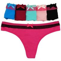 Moteriškos kelnaitės Moteriškos G Strings Sexy apatinis trikotažas Moteriškas medvilninis apatinis trikotažas Moterims Kelnaitės Solid Tanga Mujer 6 vnt / part. M